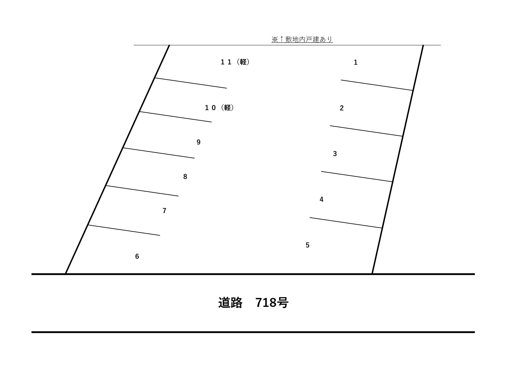 西二見Fパーキングの駐車配置図