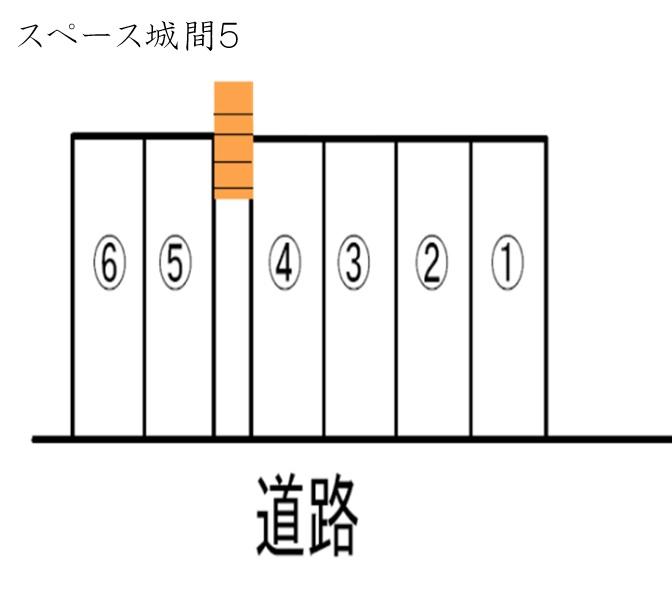 スペース城間5の駐車配置図