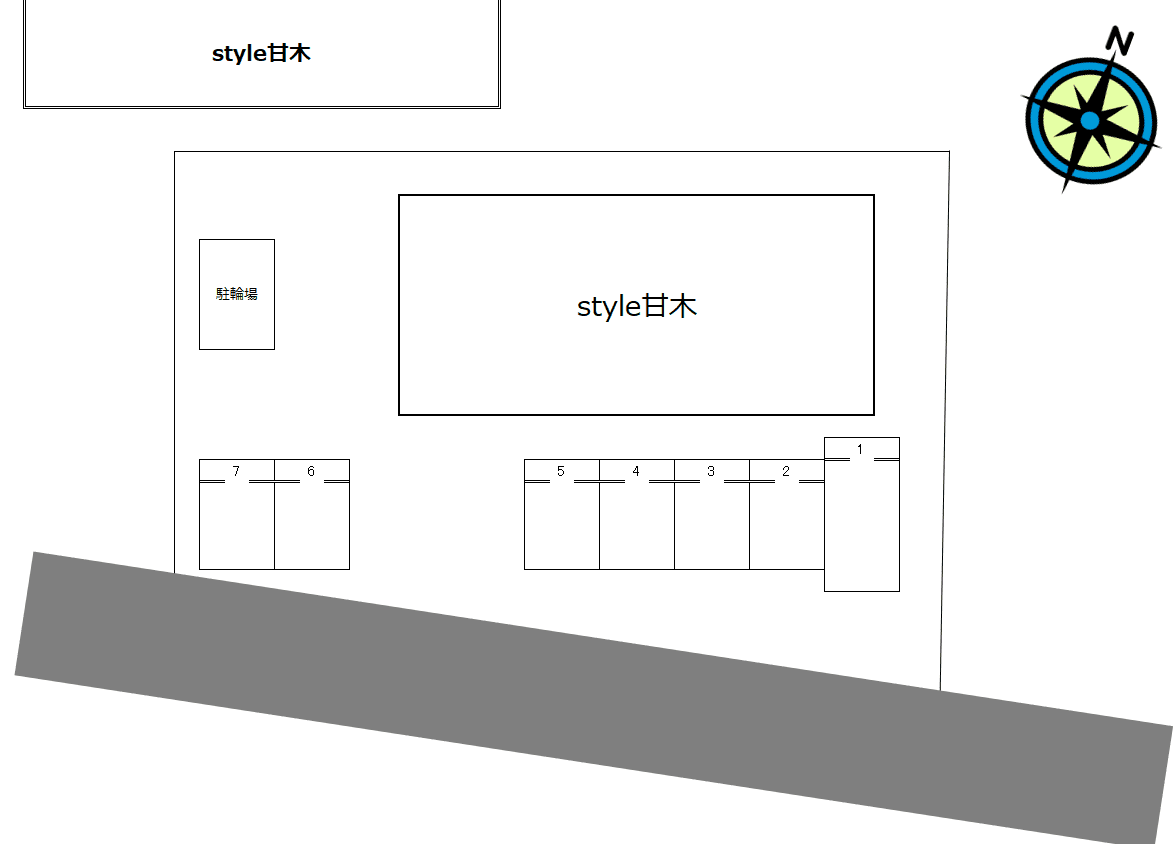 style甘木の駐車配置図
