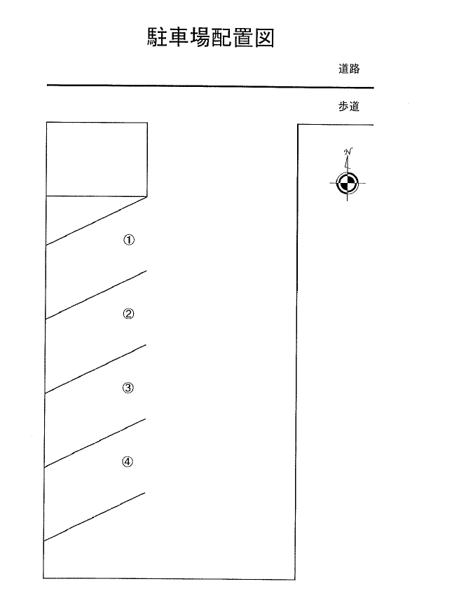高沢町駐車場の駐車配置図