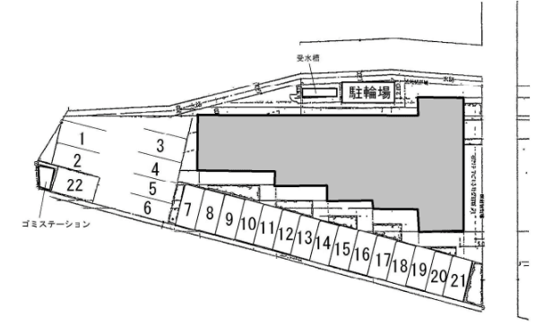 ドミール東辻井の駐車配置図