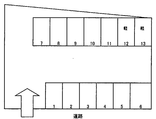 東下関駐車場の駐車配置図