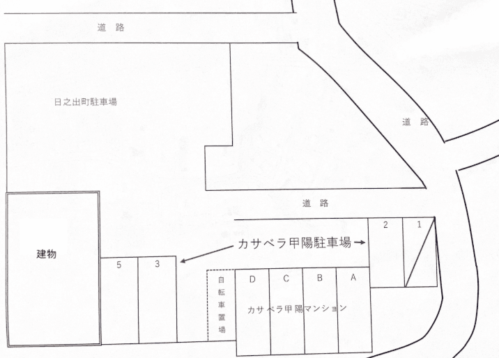 カサベラ甲陽駐車場の駐車配置図
