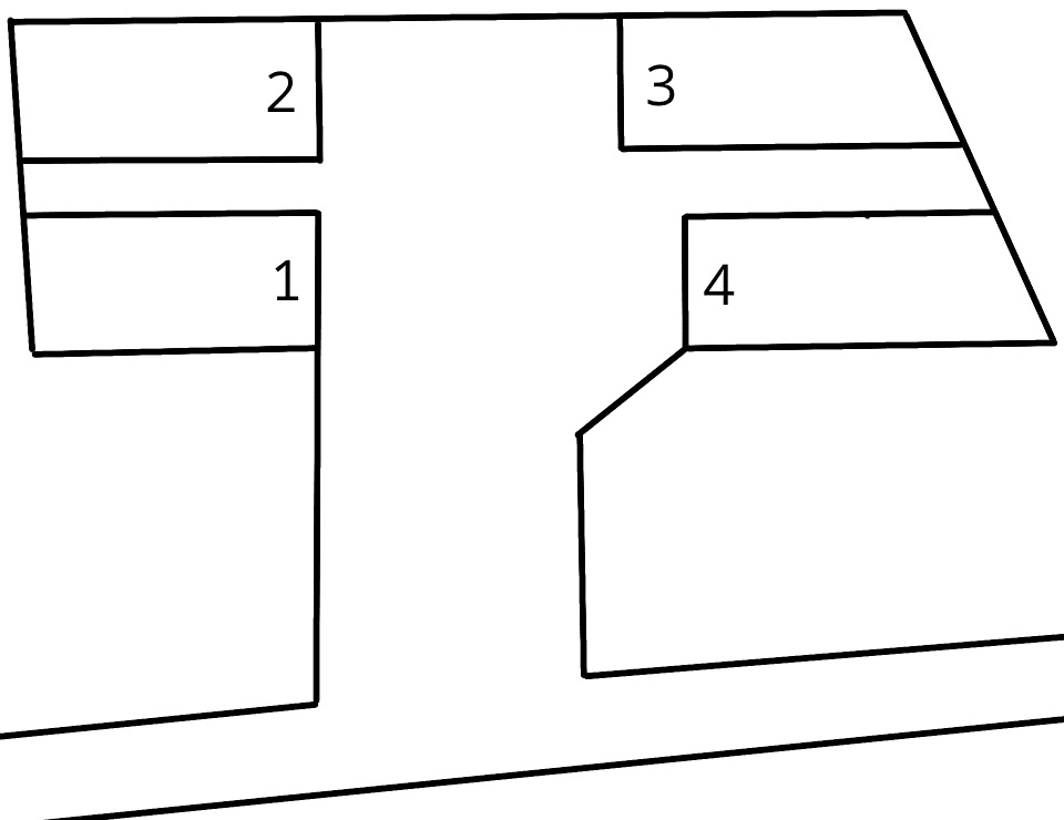 福田駐車場の駐車配置図