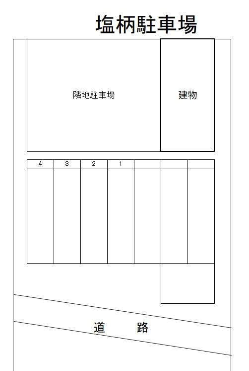 塩柄駐車場の駐車配置図