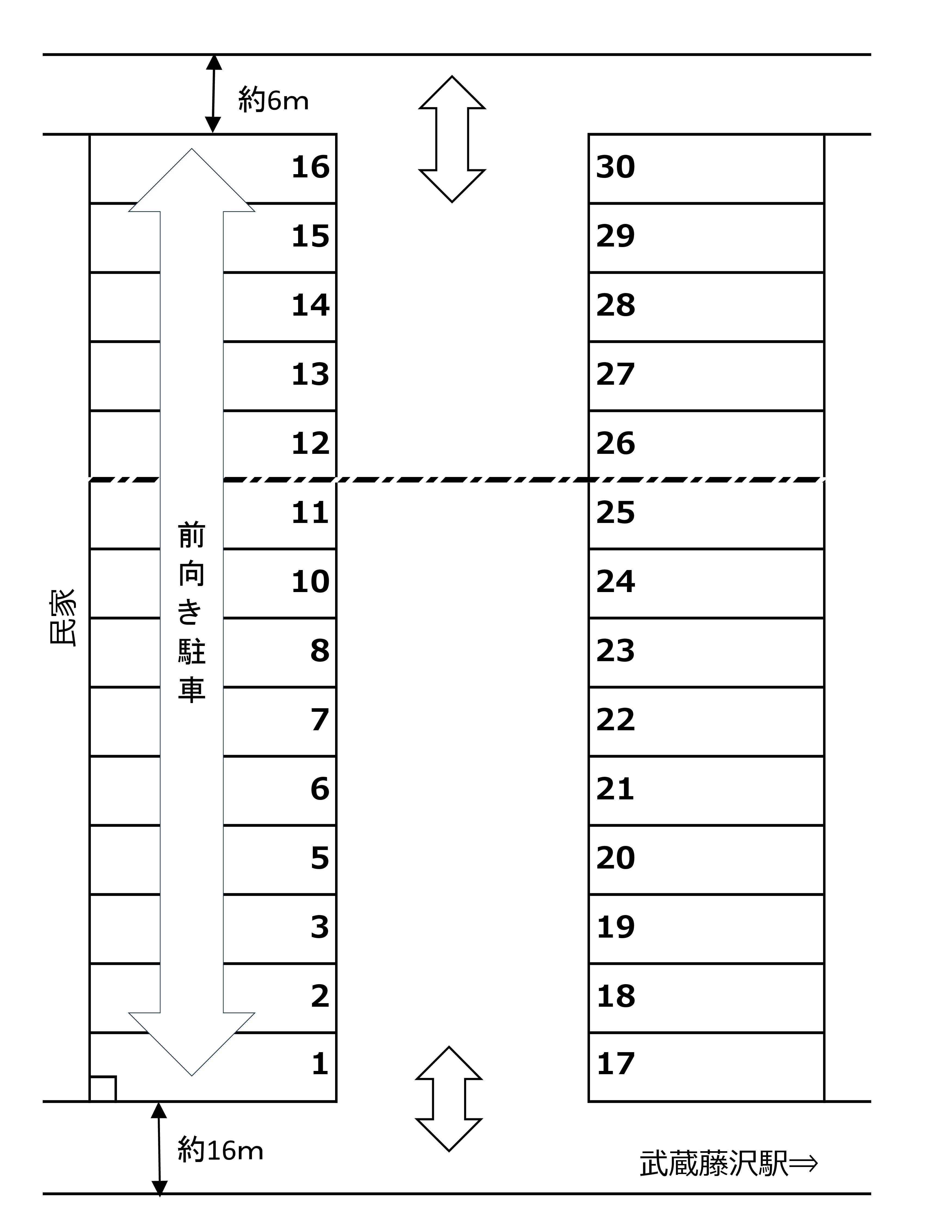 エールパーキングの駐車配置図
