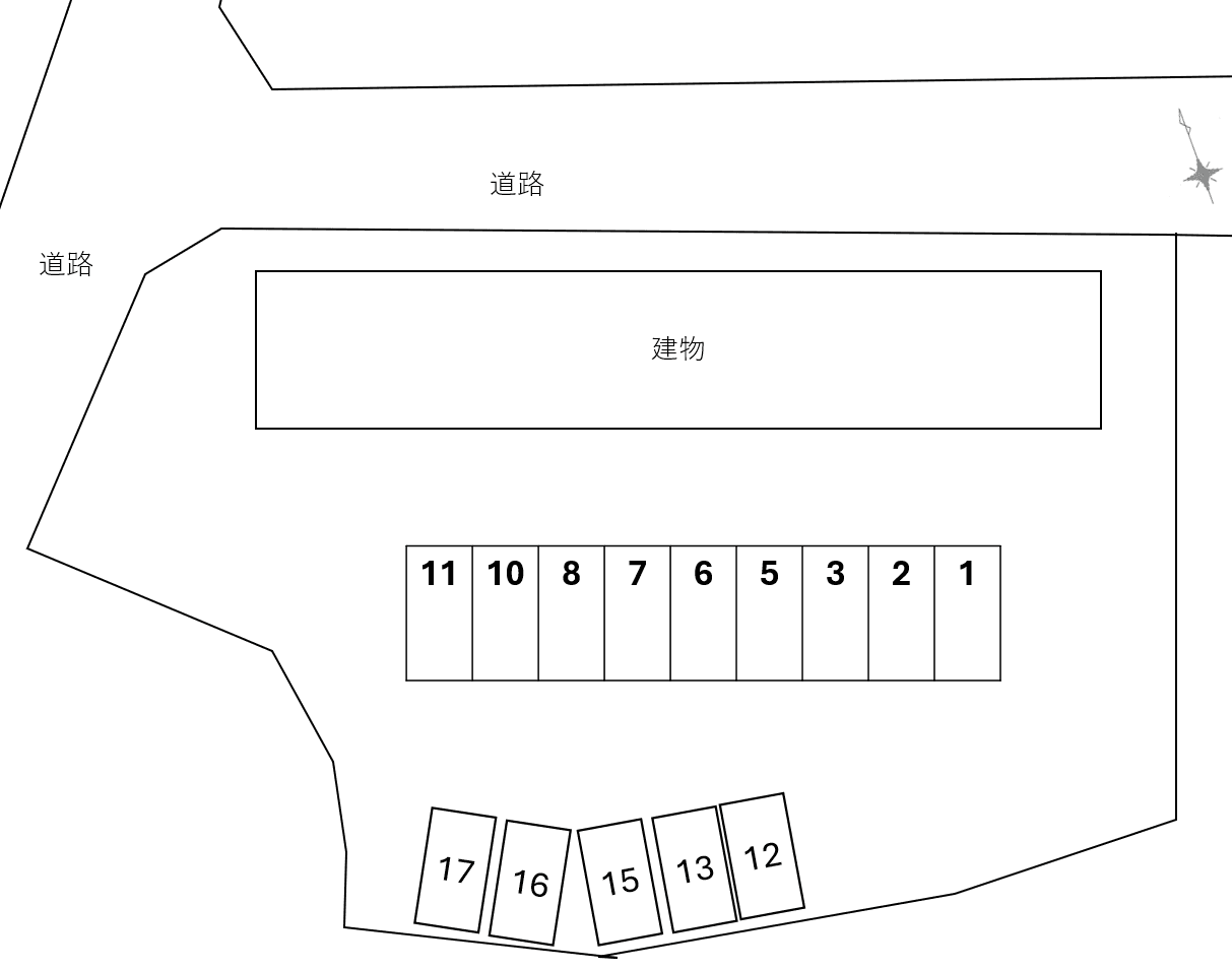 桂林館別駐車場の駐車配置図