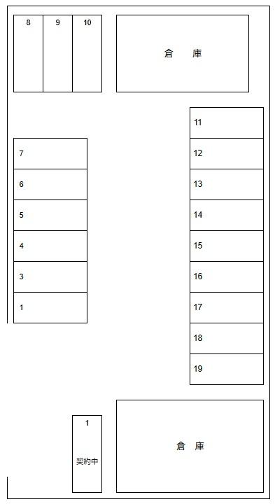 山田三浦駐車場の駐車配置図