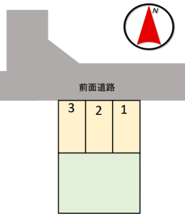 福井第3駐車場の駐車配置図