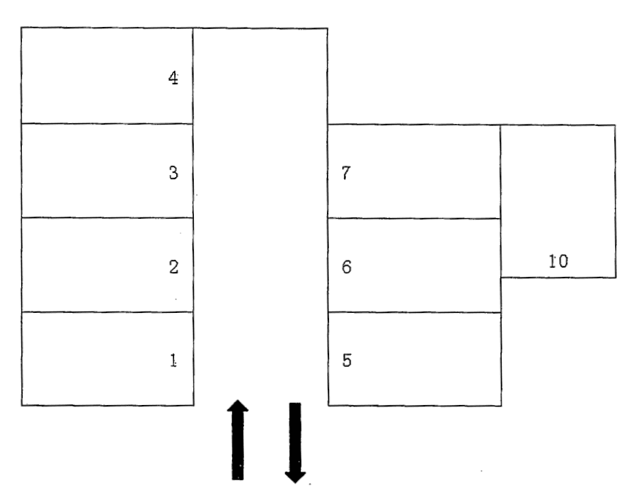 中央3丁目第3パーキングの駐車配置図