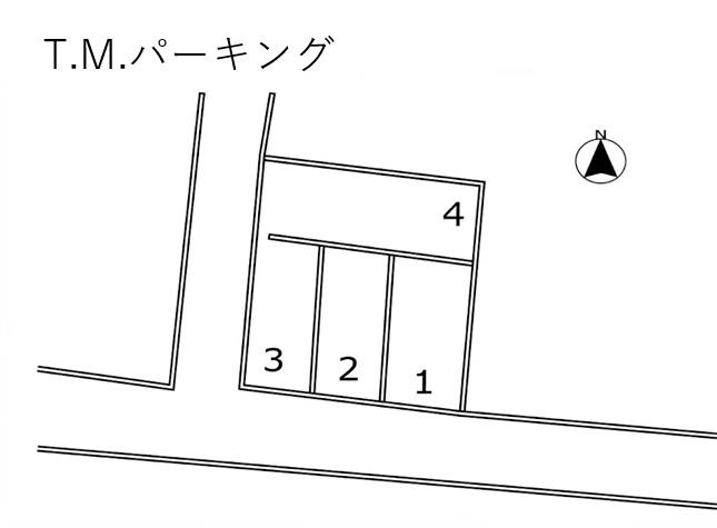 T.M.パーキングの駐車配置図