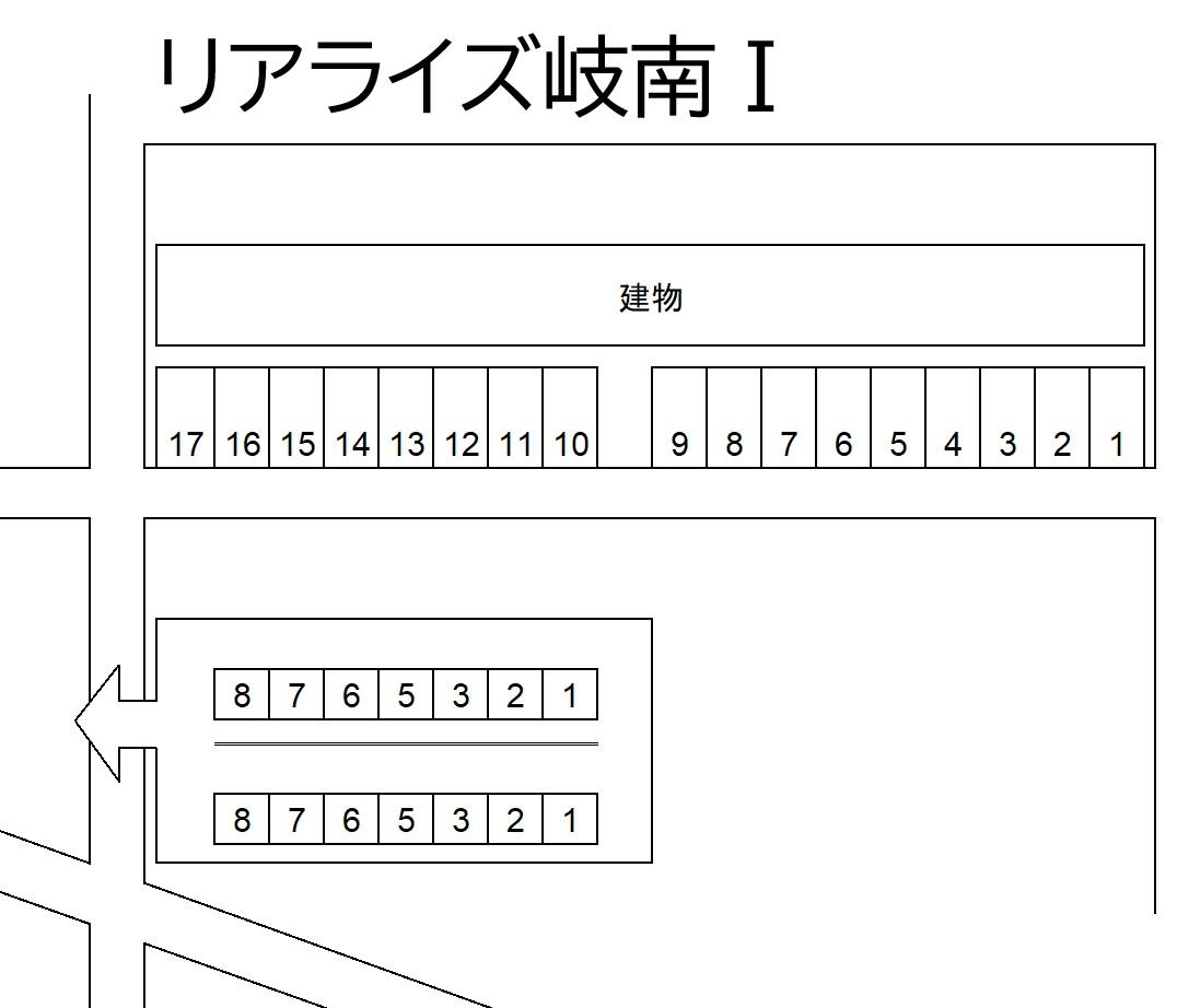 リアライズ岐南Ⅰの駐車配置図
