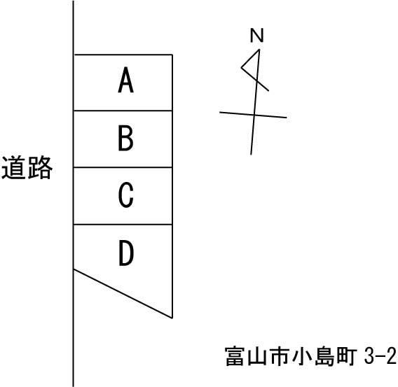 小島町置塩パーキングの駐車配置図