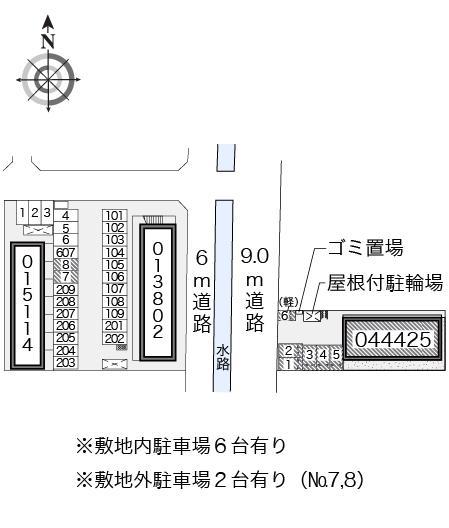 メルベーユ野田(44425) 敷地外駐車場の駐車配置図