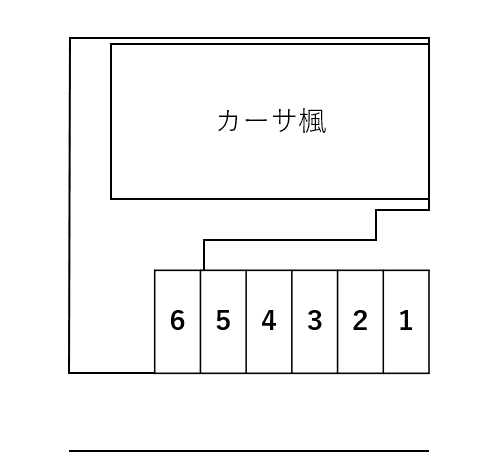 CD082 カ-サ楓駐車場の駐車配置図