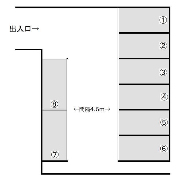 Sパーキングの駐車配置図