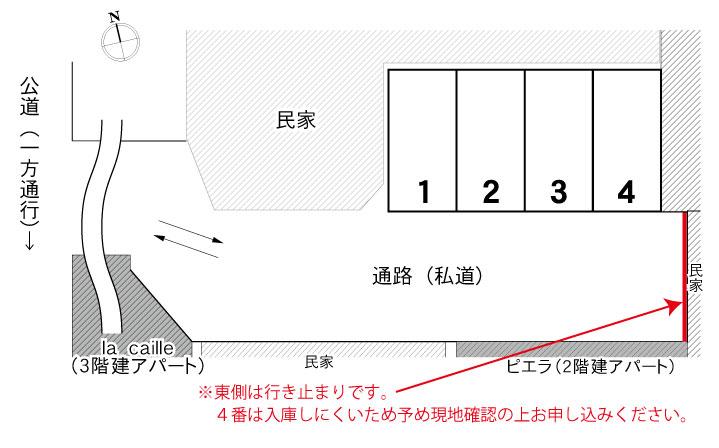 ホットハウス石垣町パーキングの駐車配置図