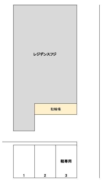 レジデンスフジの駐車配置図