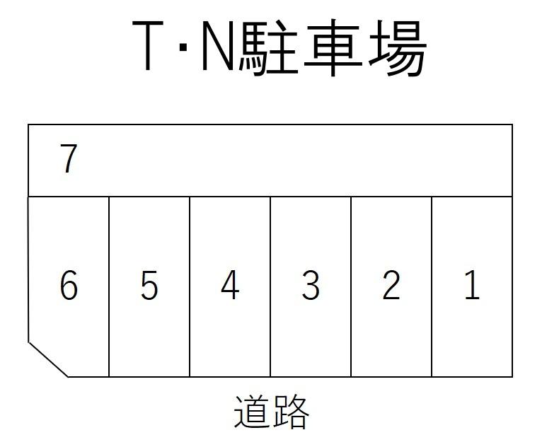 T・N駐車場の駐車配置図