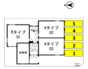 ユニエトワール札幌北18条東(駐車場)の駐車場