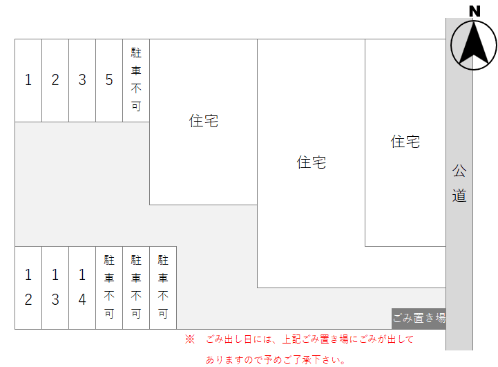 K-0133駐車場の駐車配置図