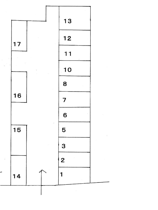 忠節駐車場の駐車配置図