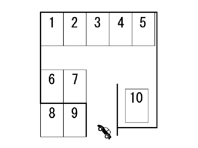 スピナカー駐車場の駐車配置図