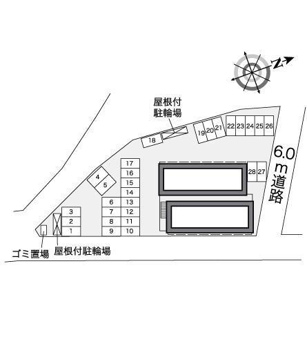 ヴィラージュロータス(36834)の駐車配置図