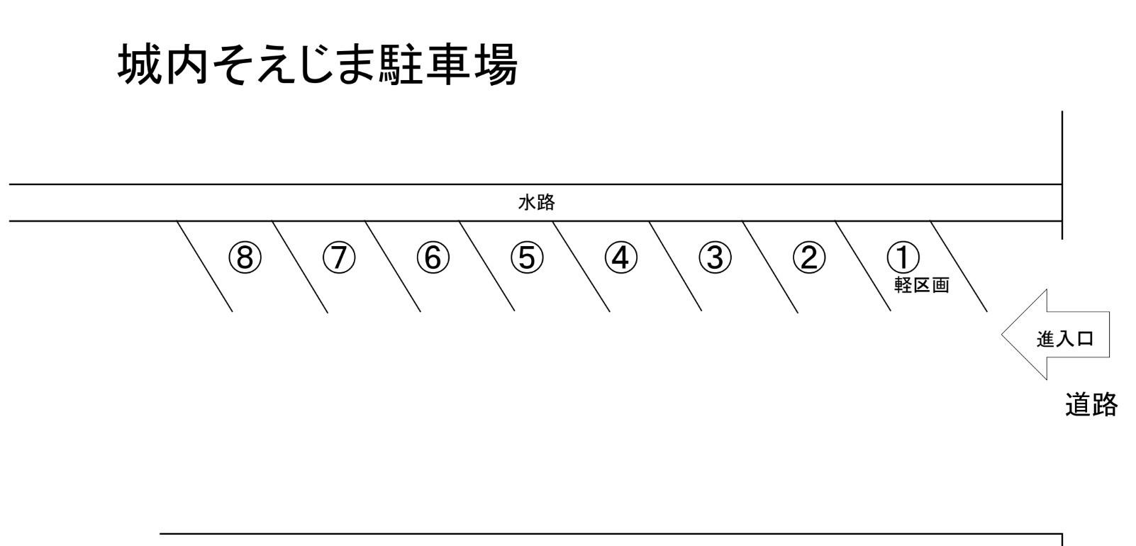 城内そえじま駐車場の駐車配置図