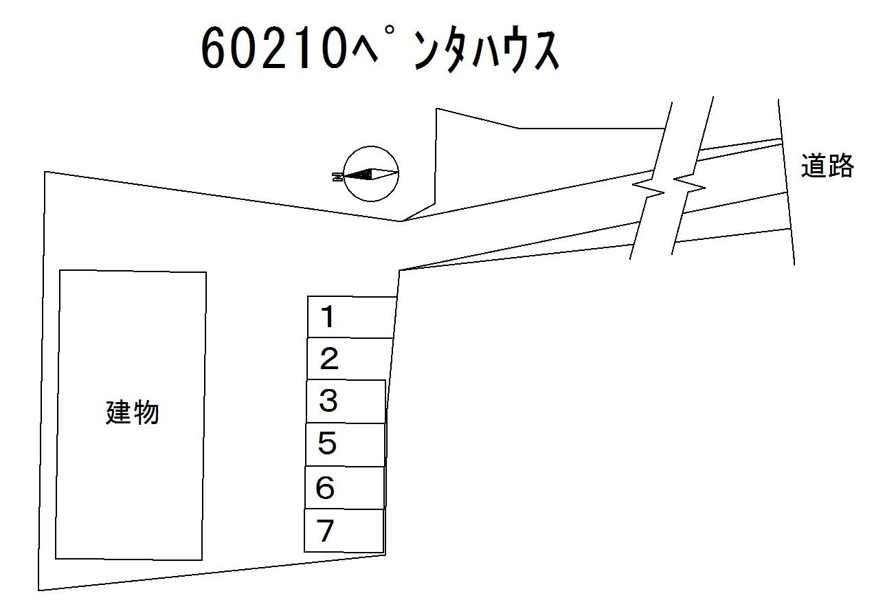 ペンタハウスの駐車配置図