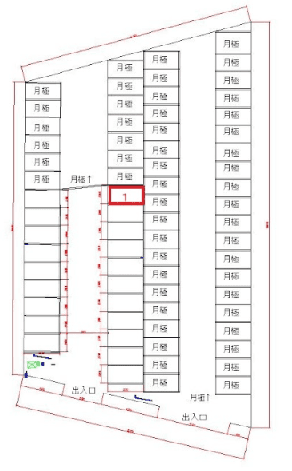 小木津駅前の駐車配置図