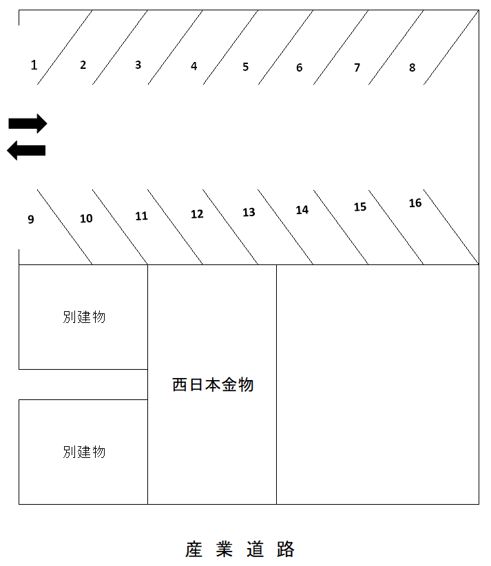 本荘5丁目坂本駐車場の駐車配置図
