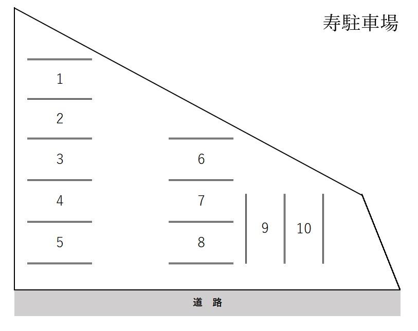 寿駐車場の駐車配置図