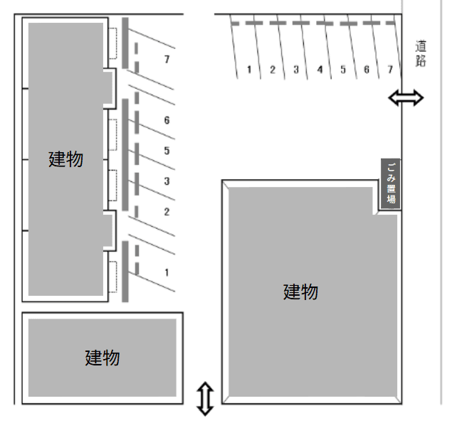 イルカパーク7の駐車配置図