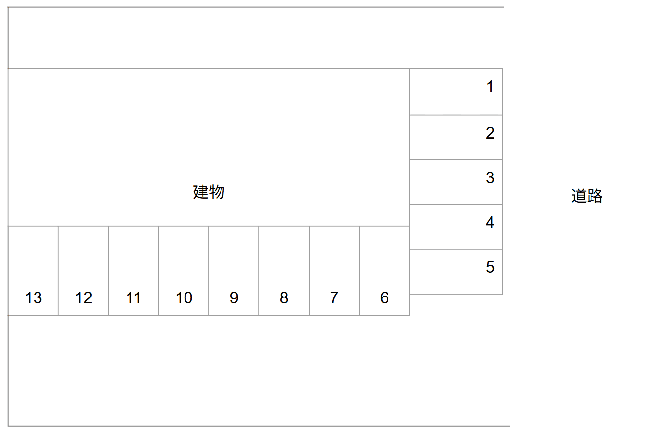 パークサイド仙台東口月極駐車場の駐車配置図