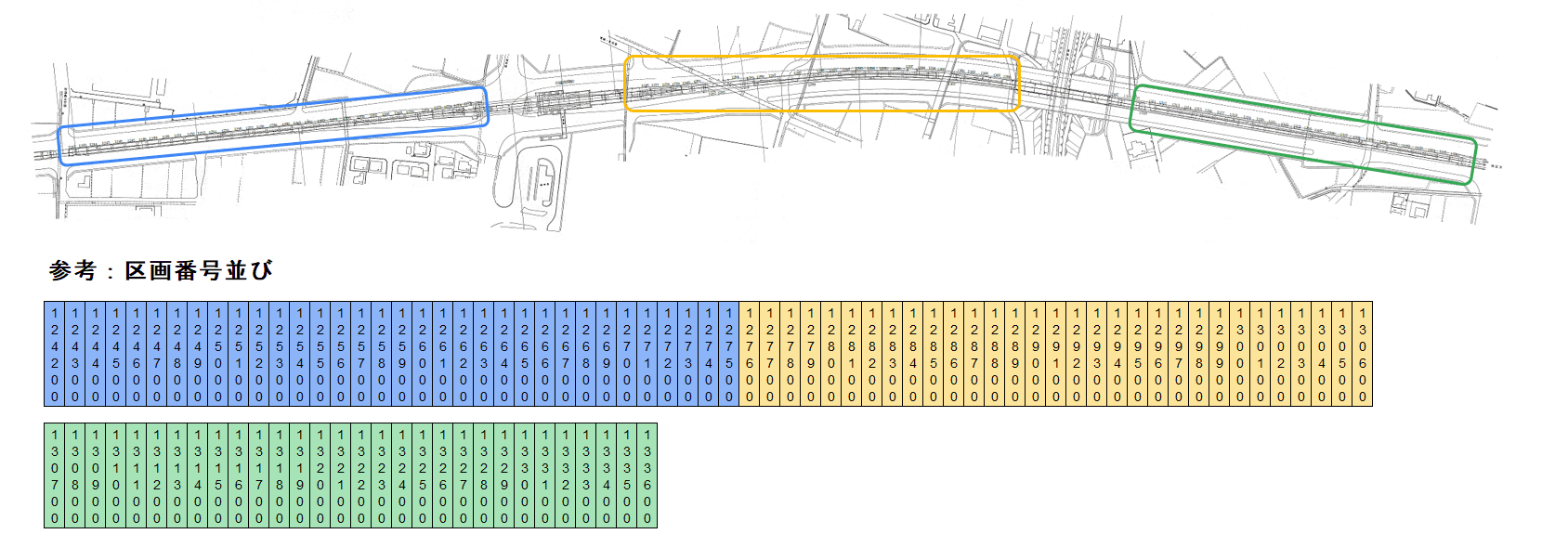 高架下06 (1242-1336)の駐車配置図