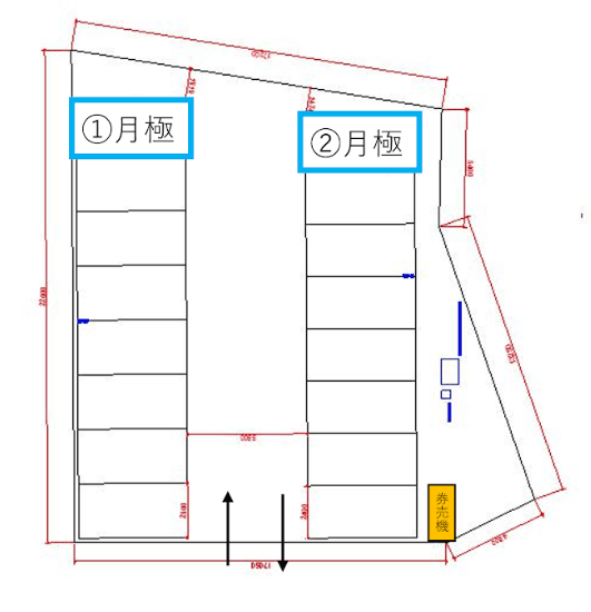磐田駅前第2の駐車配置図