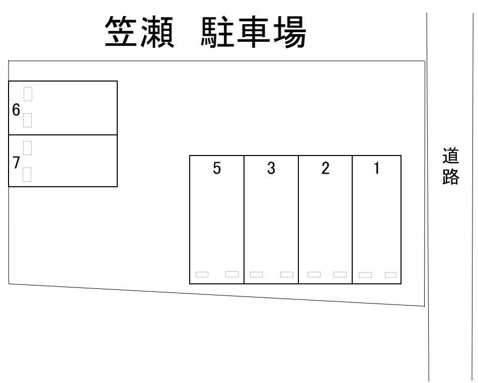 K扇が丘駐車場の駐車配置図