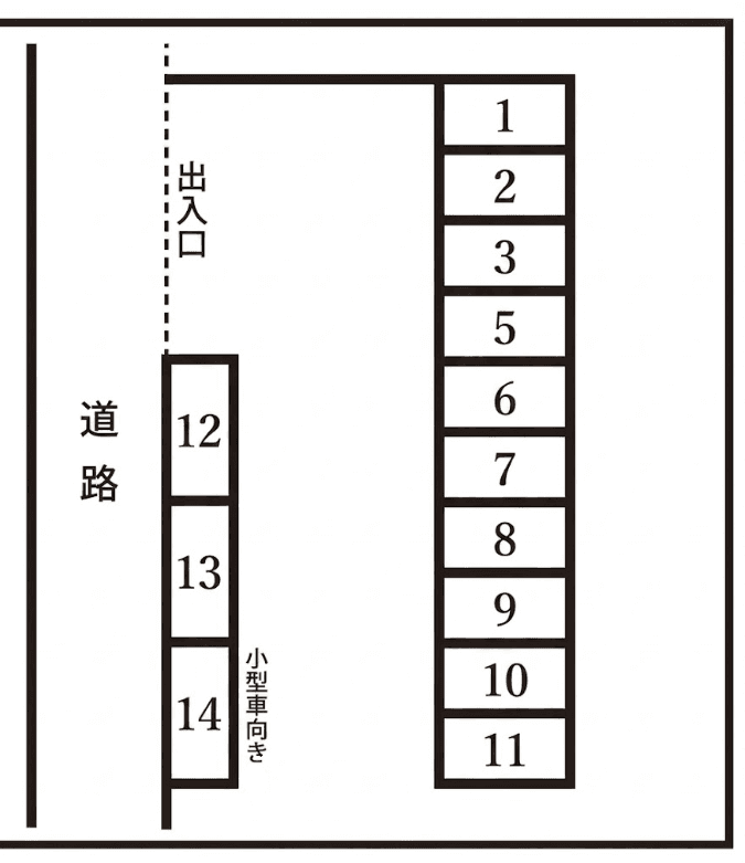 302駐車場の駐車配置図