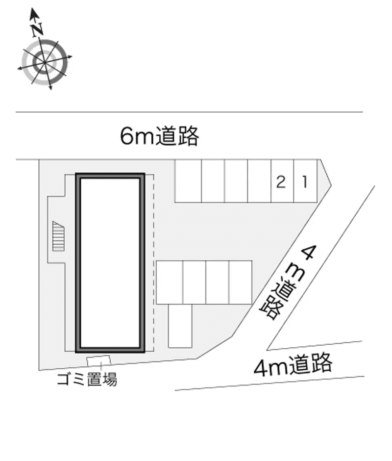 ヴェルドミール大和(27736) 敷地外駐車場の駐車配置図