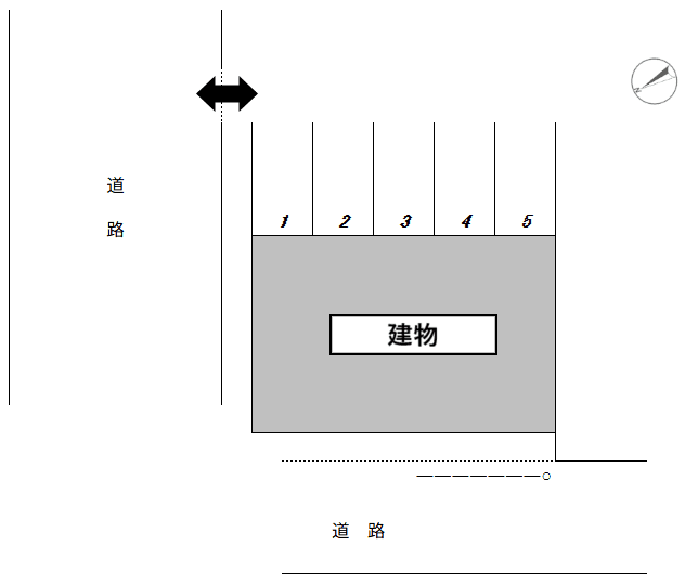 西豊田二丁目月決駐車場の駐車配置図