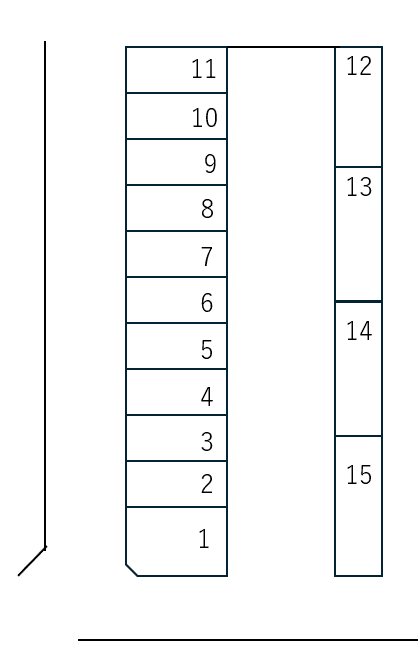 第一駐車場の駐車配置図