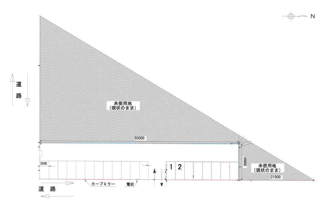 ラクピーライト八ツ矢新町の駐車配置図