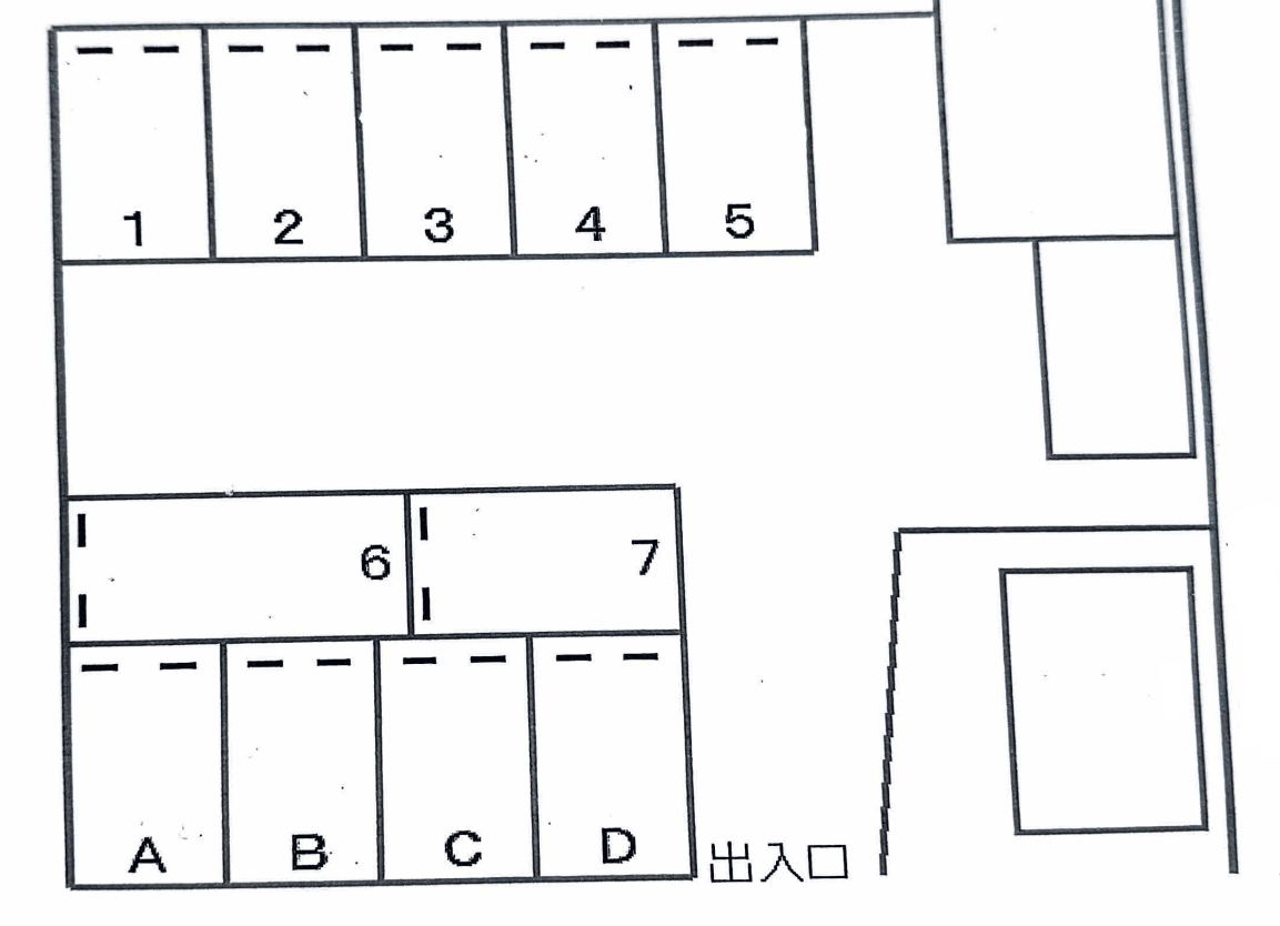石井駐車場の駐車配置図