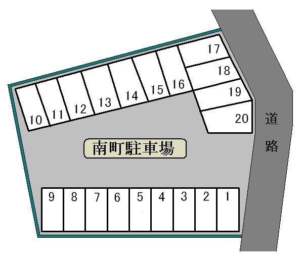 南町駐車場の駐車配置図