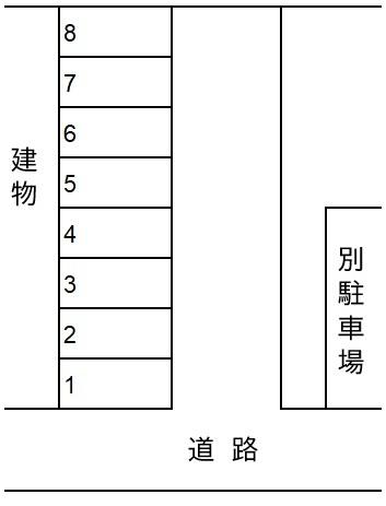 濱崎駐車場の駐車配置図