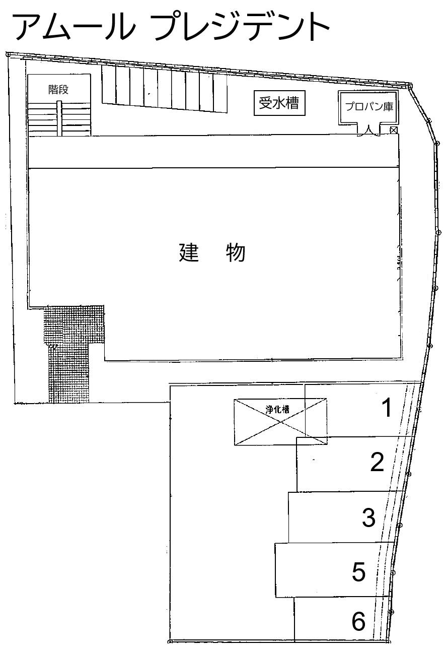 アムール プレジデントの駐車配置図