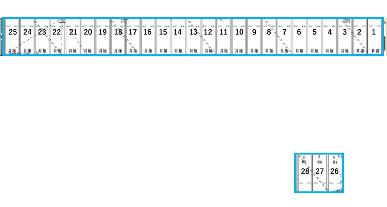 南区万倍第1の駐車配置図