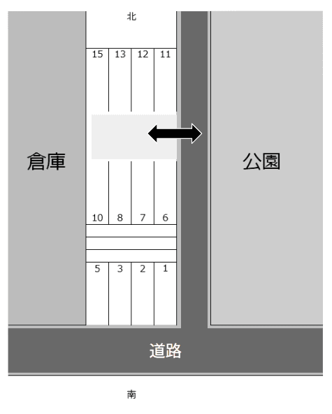 岡島駐車場の駐車配置図