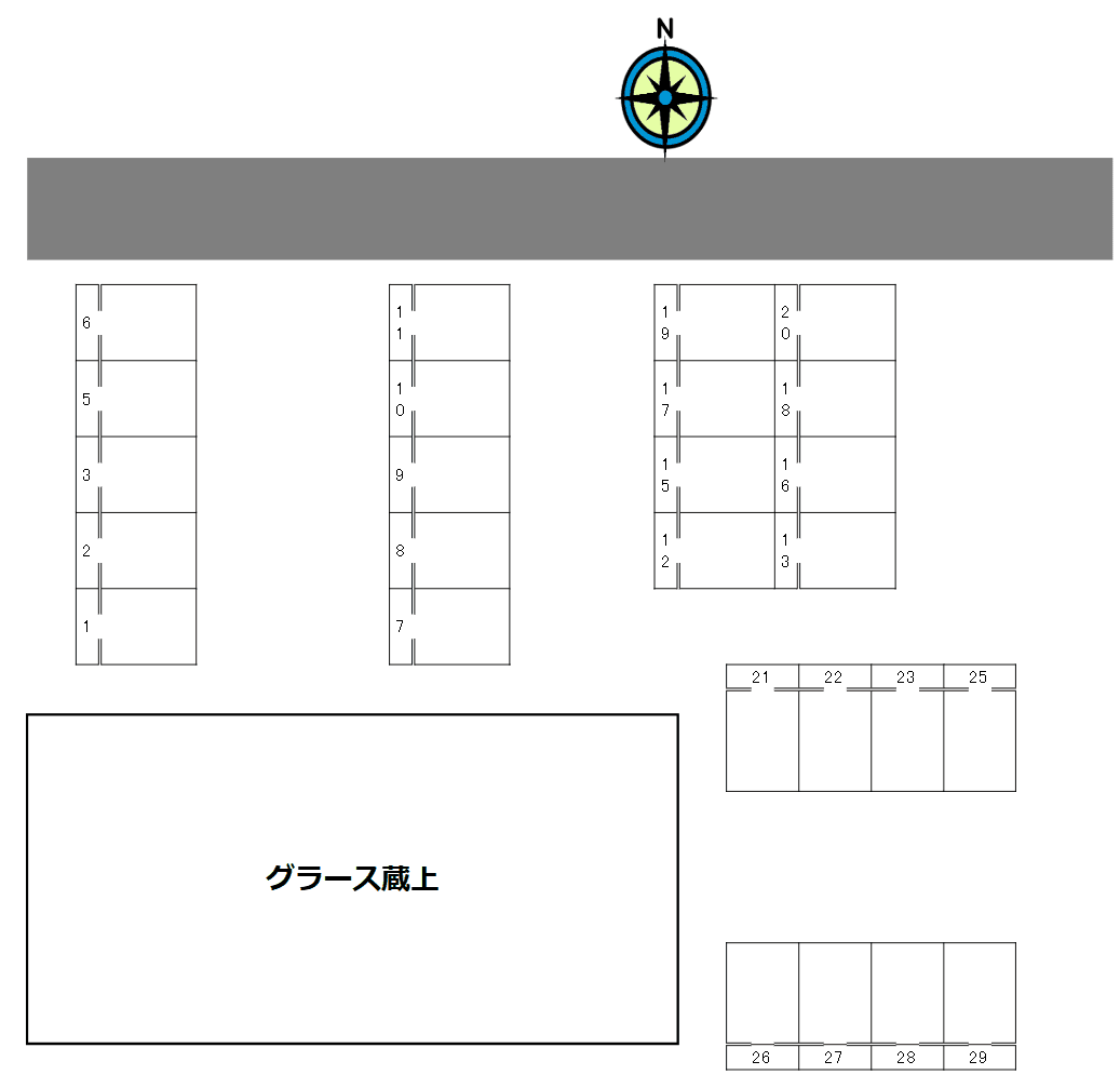 グラース蔵上の駐車配置図